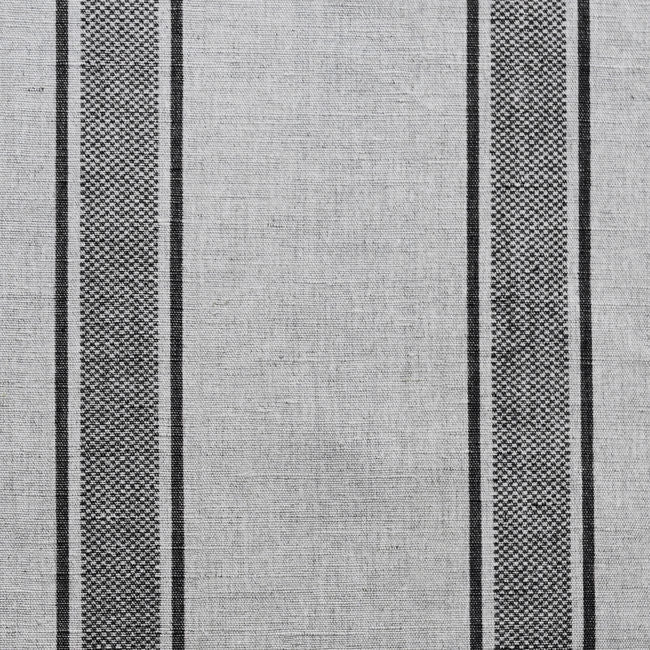 Bella Black - Curtain fabric with Black stripes for stripe curtains - detail