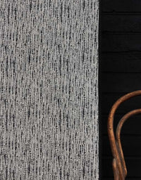 Dora Noir- Fabric for curtains, Black Print