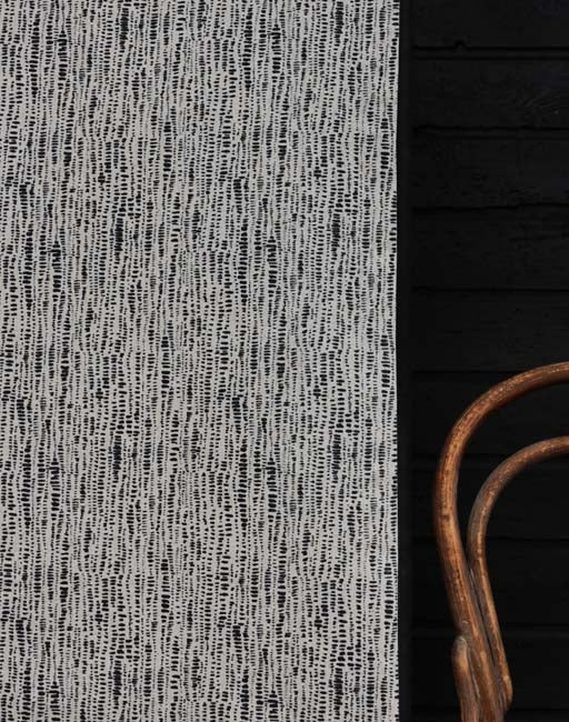 Dora Noir- Fabric for curtains, Black Print
