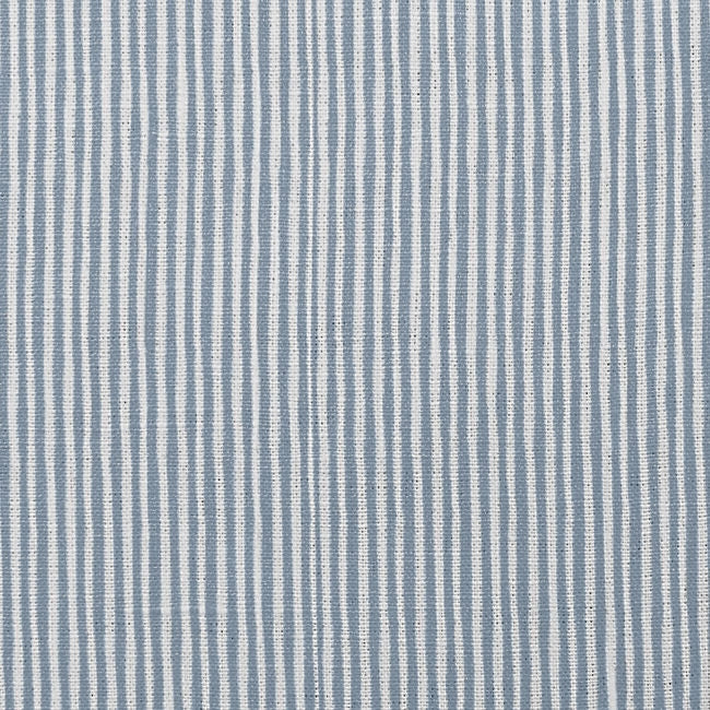Maisa Blue Grey - Linen curtain fabric, Blue stripes
