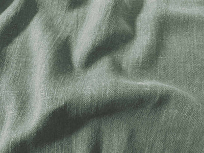 Blue Linen Cotton fabric. Very soft - close-up. Enni Dusty Aqua by Ada & Ina