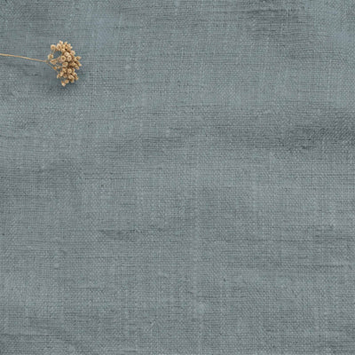 Blue Linen fabric - pre-washed 100% linen. Bianco Dusky Blue by Ada & Ina.