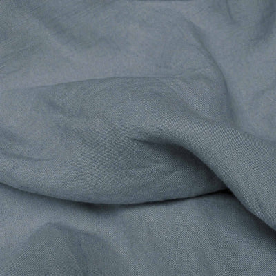 Blue Linen Fabric - close-up. Mariana Blue River by Ada & Ina