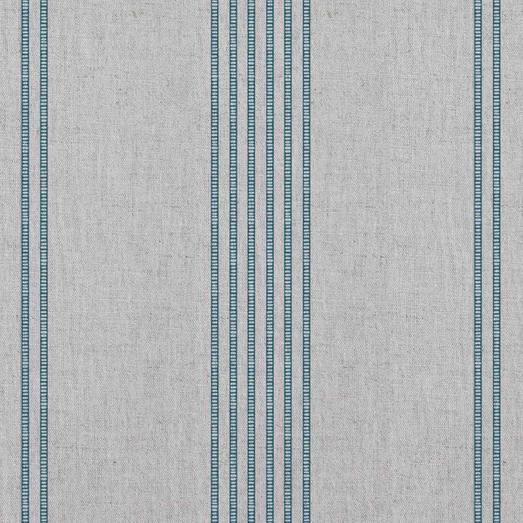 Brea Blue Stone - Natural fabric with Striped Blue print