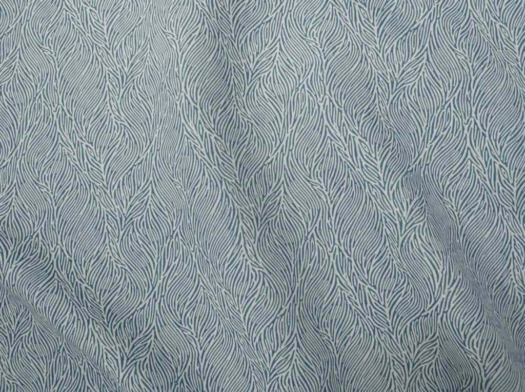 Erica Blue Stone - Curtain fabric with Blue abstract print