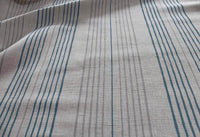 Blue Striped Linen Fabric - Else Blue Stone - Natural base fabric