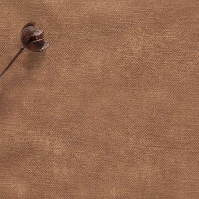 Brown Linen stonewashed Fabric. Mariana Copper Smoke by Ada & Ina
