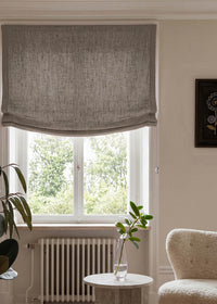 Brown 100% Linen Relaxed blind. Bea Cedar by Ada & Ina