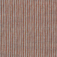 Laila Terracotta - Curtain fabric with Orange stripes