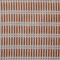 Egenia Terracotta - Natural curtain fabric, Orange abstract print