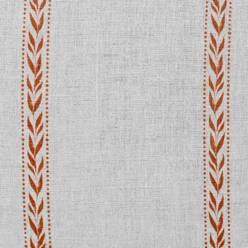 Helena-NAT Terracotta - Curtain fabric with Orange pattern print
