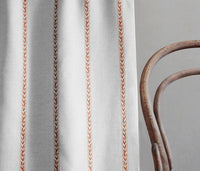 Helena-NAT Burnt Orange  - Curtain fabric with Orange pattern print