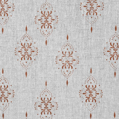Iiris Burnt Orange - Curtain fabric with Orange abstract print