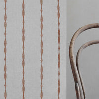 Irina Terracotta - Curtain fabric with Orange abstract print