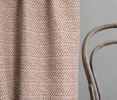 Jenna Burnt Orange - Curtain fabric with Orange abstract print