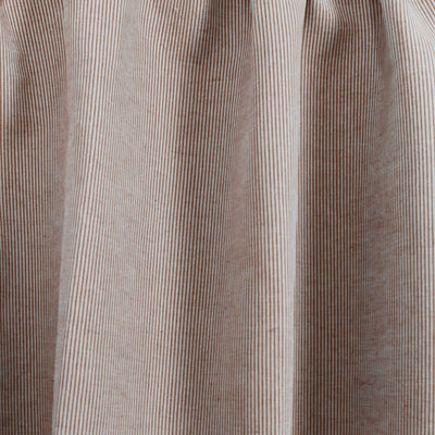 Pinni Terracotta - Curtain fabric with Orange striped print