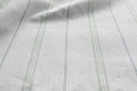 Elise Meadow-WHT - vertical two tone striped fabric.