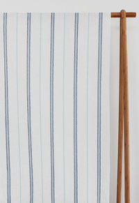 Elise Blue-WHT - vertical two toned striped fabric.