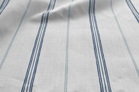 Elise Blue-WHT - vertical two toned striped fabric.