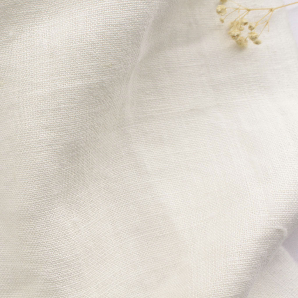 Carita Off-White 300cm - Double width White linen fabric