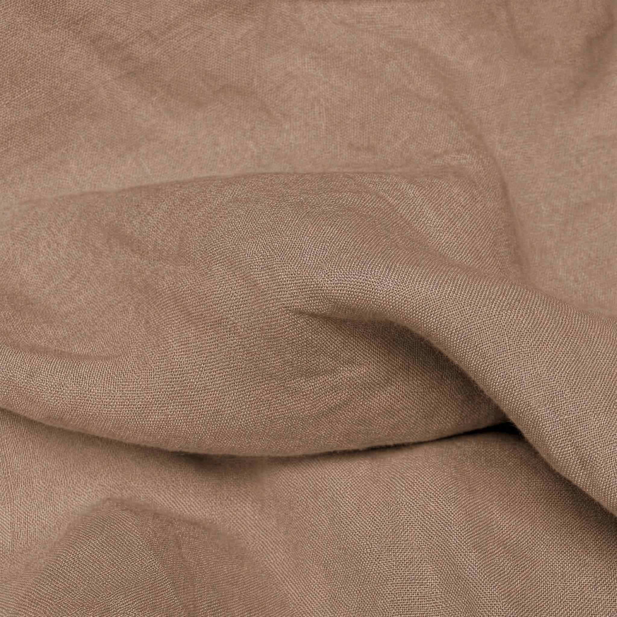 Cashmir brown Linen Fabric - close-up. Mariana Cashmir by Ada & Ina