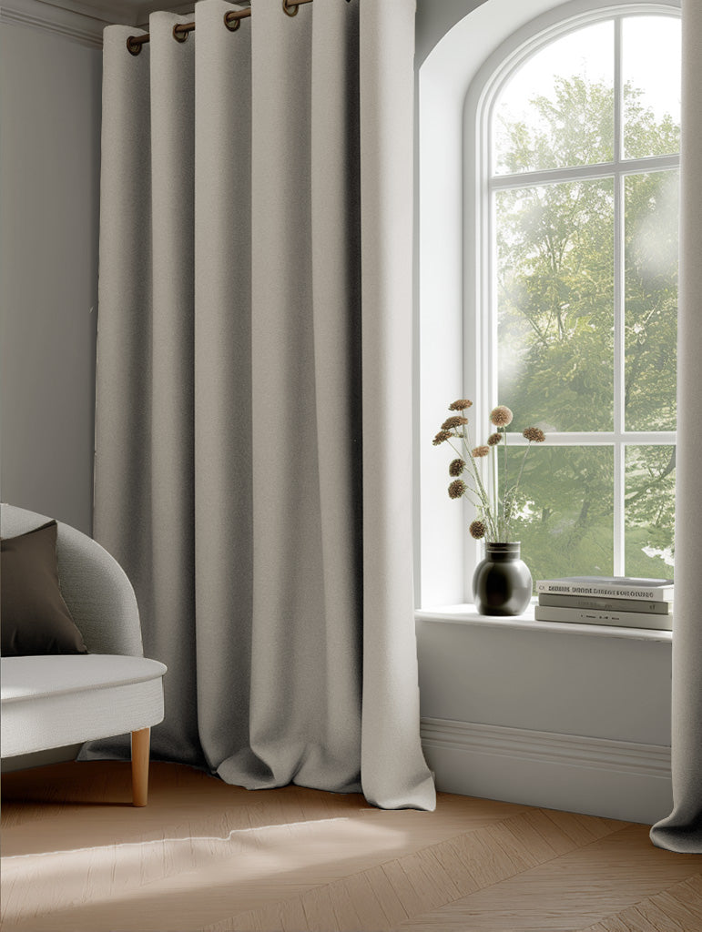 Dinah Chalk - Pre-washed chalk white Linen Curtains.