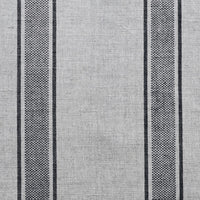 Bella Charcoal - Stripe Curtain fabric with Dark Grey stripes for French Striped Curtains