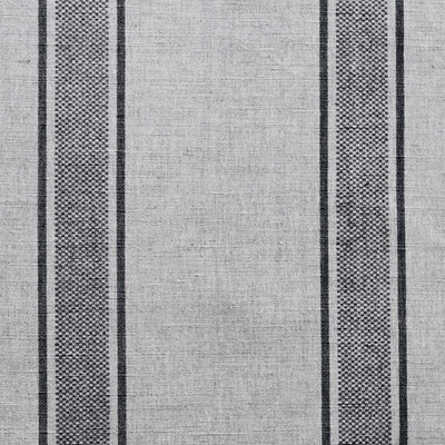 Bella Charcoal - Stripe Curtain fabric with Dark Grey stripes for French Striped Curtains
