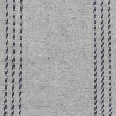 Telma Charcoal - Curtain fabric with Dark Grey stripes