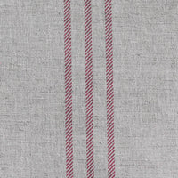 Telma Cherry - Linen Cotton Fabric with Red stripes