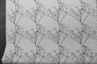 Chervil Black, Natural fabric, black print, repeat