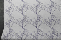 Chervil Deep Blue, Natural fabric with Blue print, repeat