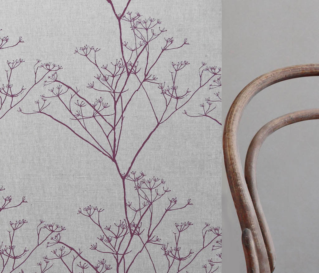 Chervil Grape Linen Bettvolant