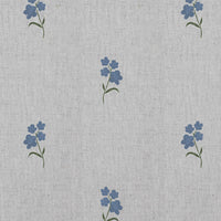 Cree Denim - Floral Blue print on Linen Cotton fabric