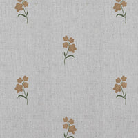 Cree Sand - Floral Brown print on Linen Cotton fabric