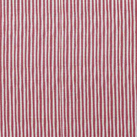 Maisa Crimson Red - Linen curtain fabric, Red stripes