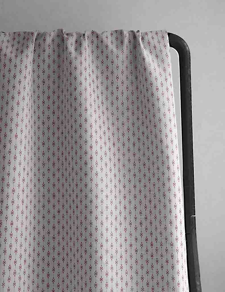 Nikolet Crimson Red - Curtain fabric, classic Red pattern