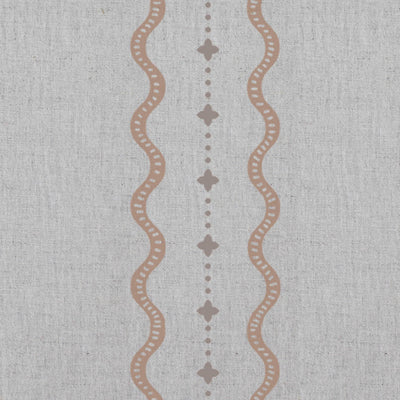 Daphne Sand - Curtain fabric with Brown abstract print