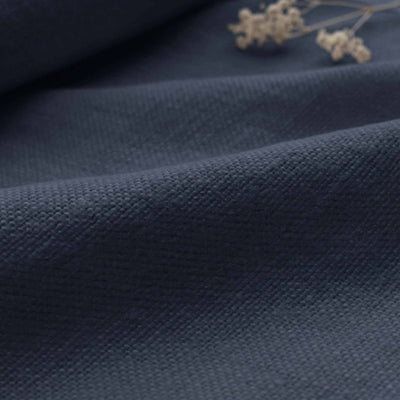 Dark Blue Heavy Linen - curtain fabric and upholstery fabric 100% linen. Greta Midnight.