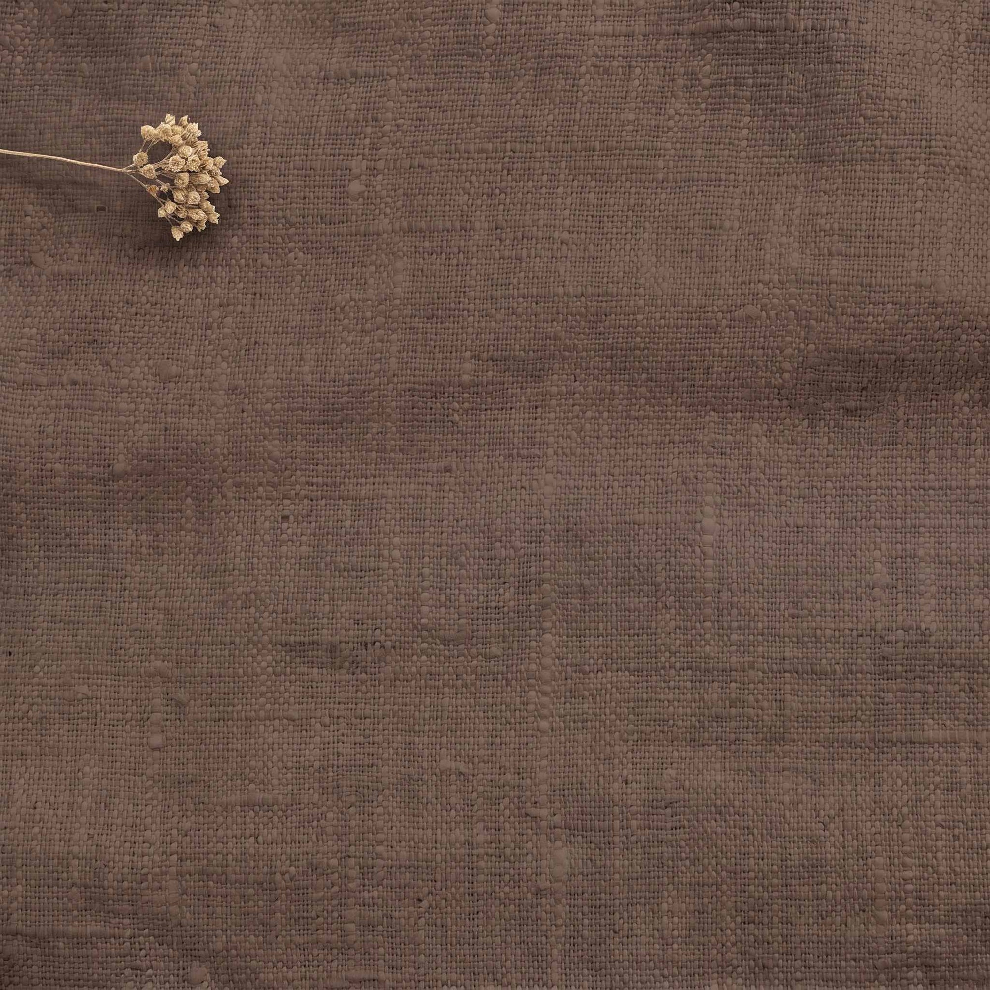 Dark Brown Linen fabric - pre-washed 100% linen. Bianco Cocoa by Ada & Ina.