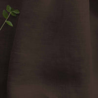 Bea Dark Chocolate - Linen fabric for linen curtains and linen blinds. Close Up Photo