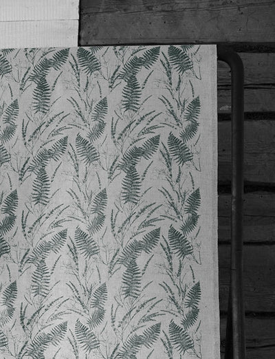 Fernia Dark Pine - Fabric for curtains with Dark Green pattern