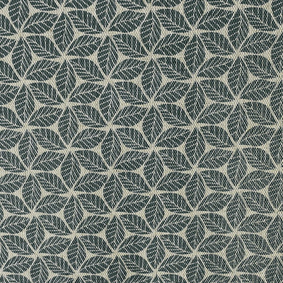 Saana Dark Pine - Curtain fabric, abstract Dark Green geometric pattern
