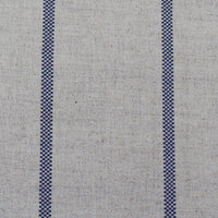 Ronja Deep Blue - Natural fabric with dark blue stripes