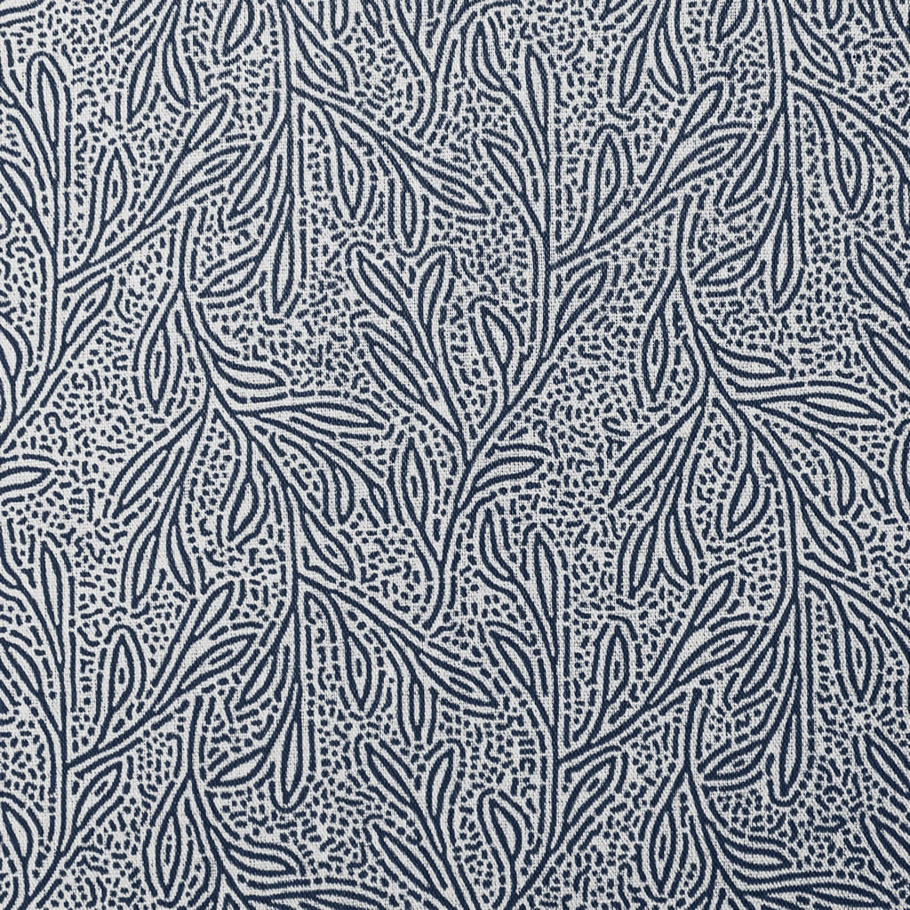 Alma Deep Blue - Linen Fabric for  Blue Linen Curtains or Blinds - Close Up Shot