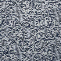 Erica Deep Blue - Curtain fabric with Dark Blue abstract print