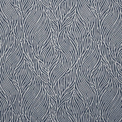 Erica Deep Blue - Curtain fabric with Dark Blue abstract print