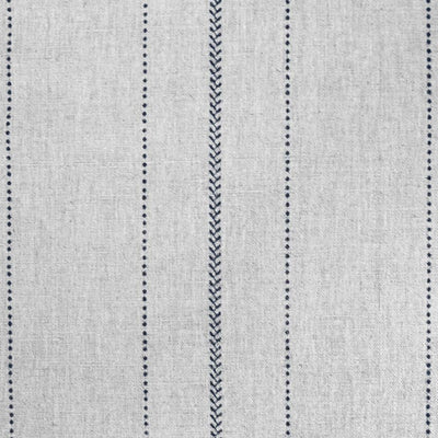 Inari Deep Blue - Curtain fabric with Dark Blue striped print