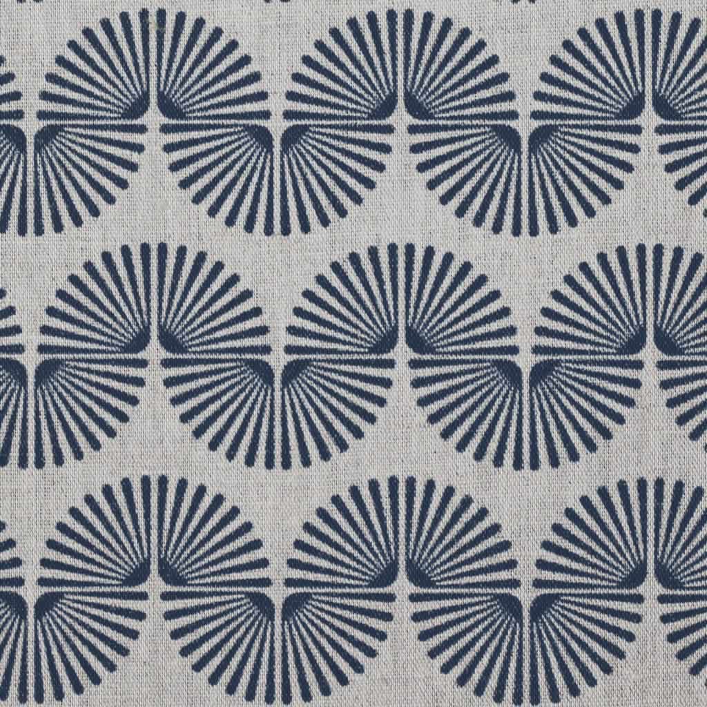 Ofira Deep Blue - Curtain fabric with Dark Blue abstract print