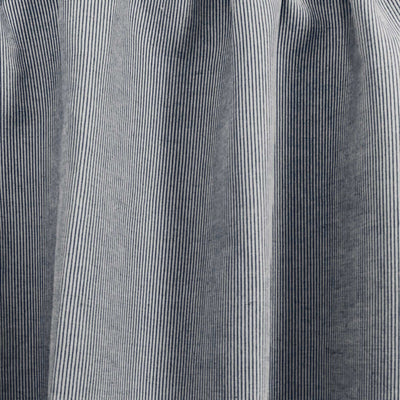 Pinni Deep Blue - Curtain fabric with Dark Blue striped print